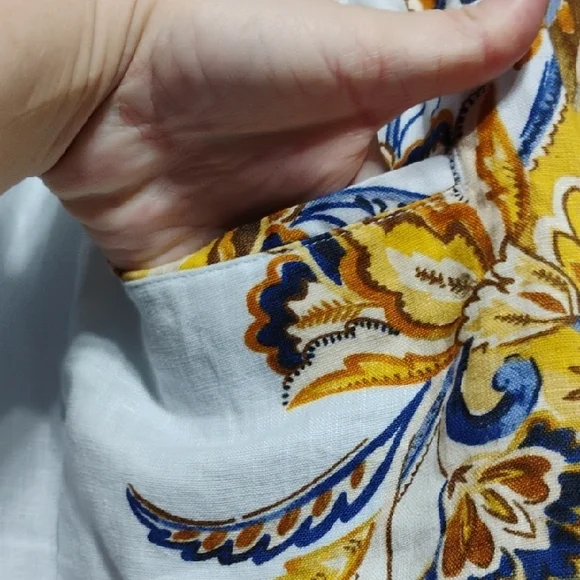 SALE! Joie Floral Print Linen Top & Matching Belted Shorts Set XL (XX-53) - Picture 9 of 10